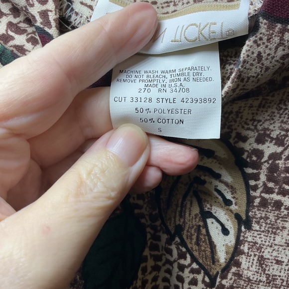 Rare NWT Vintage 90s Season Ticket Mock Neck Top Size S Made in USA - Picture 4 of 8